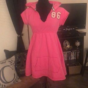 VS Pink Hooded Sweater Dress